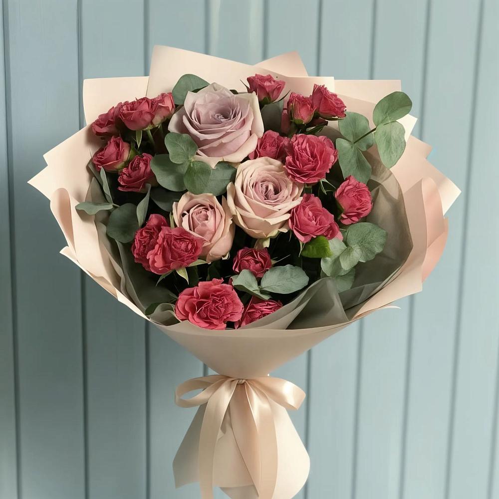 Букет цветов из: Гвоздики и Розы в Юдино