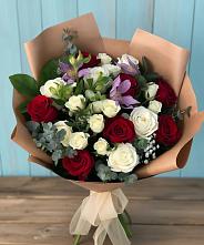 Букет цветов из:  Розы и Альстромерии #REPLACE_PRED# Юдино