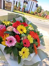 Букет цветов из:  Герберы #REPLACE_PRED# Юдино