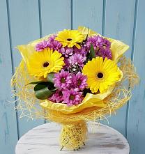 Букет цветов из:  Хризантемы и Герберы в Юдино