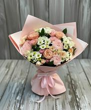 Букет цветов из:  Гвоздики, Розы и Хризантемы в Юдино