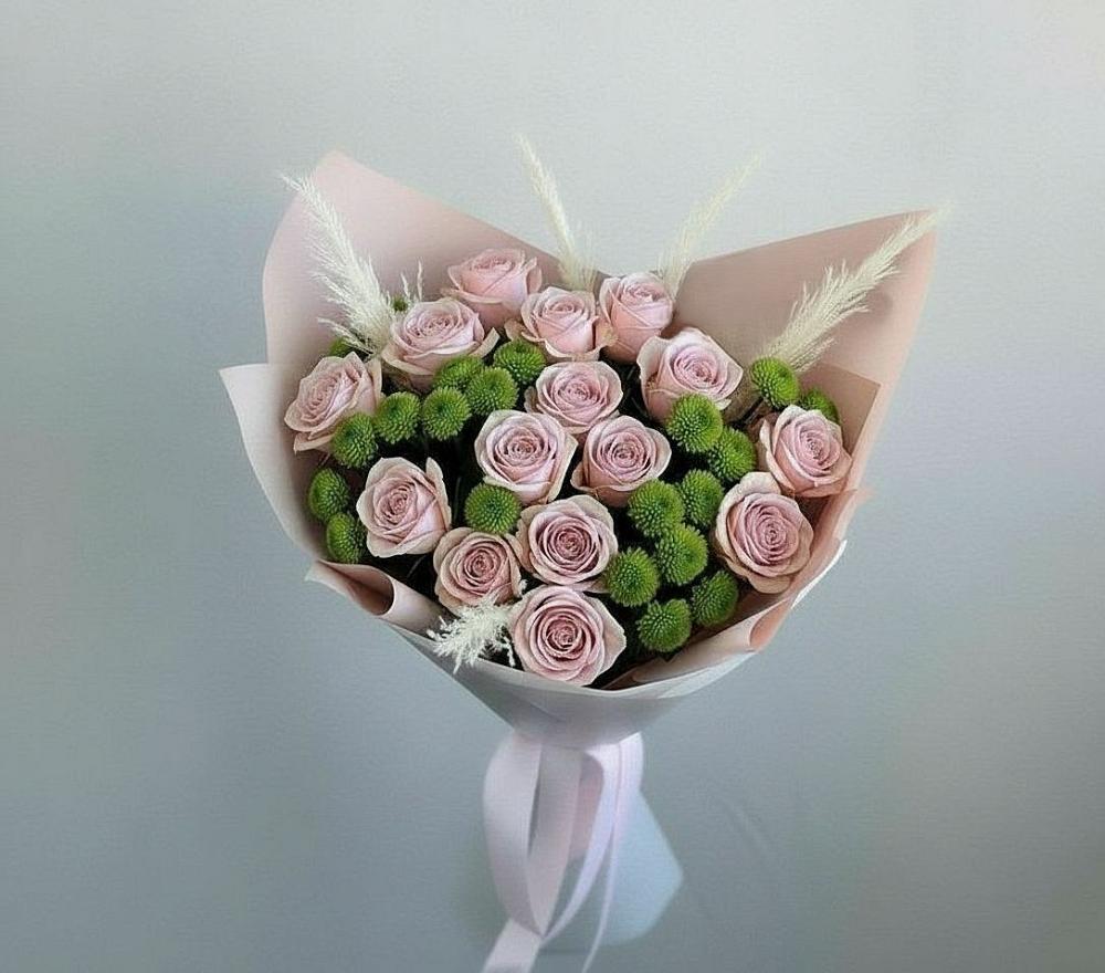 Букет цветов из: Розы и Хризантемы в Юдино