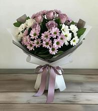 Букет цветов из:  Хризантемы и Розы #REPLACE_PRED# Юдино