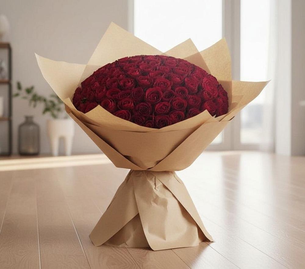 Букет 101 Красная роза в Юдино