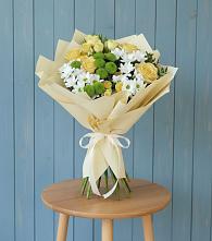 Букет цветов из:  Хризантемы и Розы в Юдино