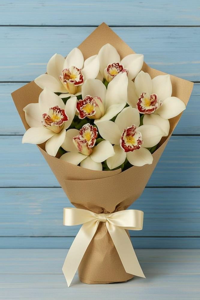 Букет цветов из: Орхидеи и Розы в Юдино